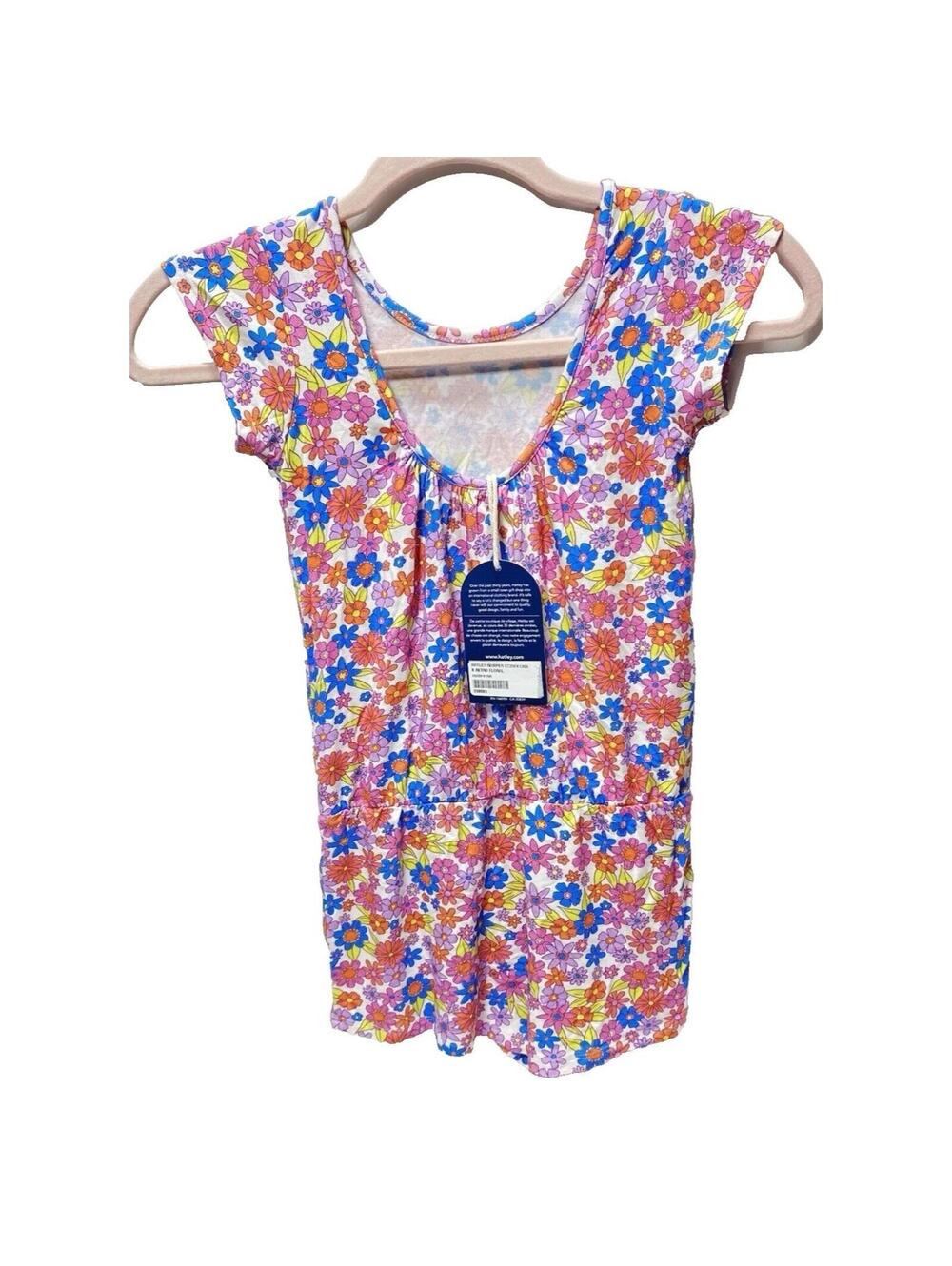 Girls Romper Kids Floral Summer Dress w Shorts, Size 6 Brand New Hatley Jumpsuit